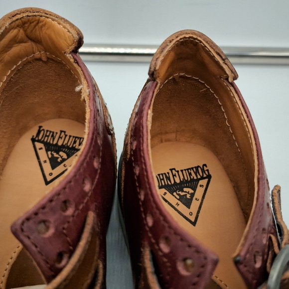 John Fluevog Alli Bottero Brown/Burgundy size 7 Mary Janes - Picture 5 of 6